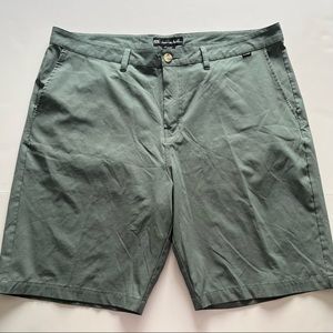 Men’s Travis Mathew’s Beck Shorts Golf Casual Green Sage Balsam Green